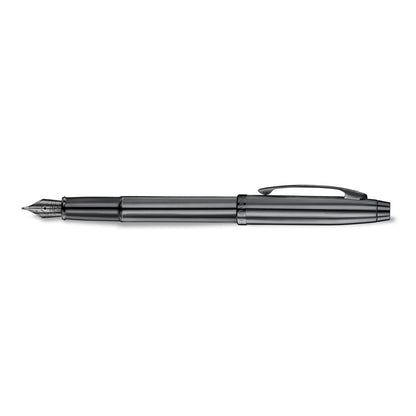 Sheaffer 100 E9375 Pearlescent Dark Gray Gunmetal with PVD Appointments Pen | Premium Gray Pen | Premium Pen Gift box (Fountain (Medium))
