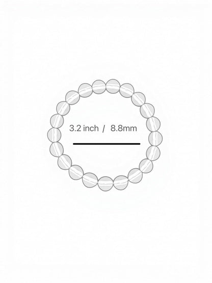 IETWIPNO Stretch Crystal Bracelet for Women,Elastic Beaded Bracelets Set of 1,Multicolor Healing Stone Adjustable Bangle,Gift for Her (8MM Round Yellow)