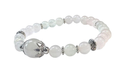 Handmade Rose Quartz and Moonstone Healing Bracelet 7 Inches