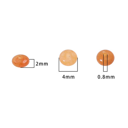 BEADIA Natural Red Aventurine Disk Stone Beads 4x2mm 160pcs Rondelle Loose Semi Gemstone Beads for Jewelry Making Design
