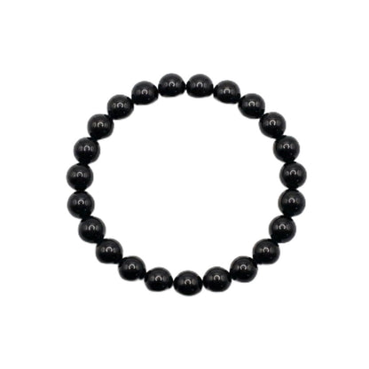 The Vida Handmade AAA+ Quality Crystal Stretch Elastic Bracelet - Nature Gemstone - Jewelry Gift - Holiday Gift - For Women & Men (Shungite)