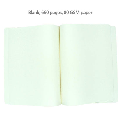 Notebook, Waterproof PU Leather Journal, Blank Pages Super Thick Hardcover Executive Notebooks, A4 A5 A6 Notebook for Home School Office Business, 660 Pages(Blue,Size:A6)