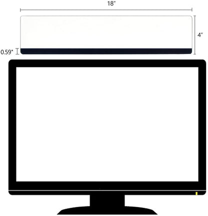 Yocoolfun 2 Pieces Monitor Memo Board Top Mount,18“ Monitor Sticky Note Holder,Universal Transparent Sticky Notes Memo Pad,Sticky Boards,Message Board for Computer Monitors
