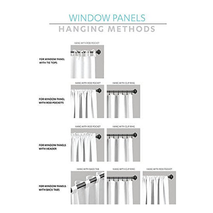 Lush Decor Farmhouse Textured Sheer Window Curtain Valance, 52"W x18"L, Gray