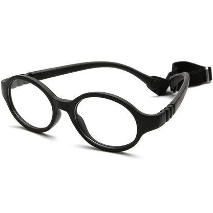 Geborilma Cute Baby Glasses 0-6 Months - XXS Round Infant Glasses with Strap - Clear Lens Newborn Spectacles