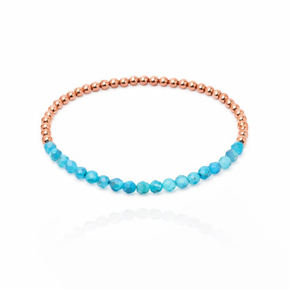 The Blue Yogi Natural Copper Bead Bracelet for Men & Women – Healing Crystal Energy Bracelet for Protection, Wealth & Positivity