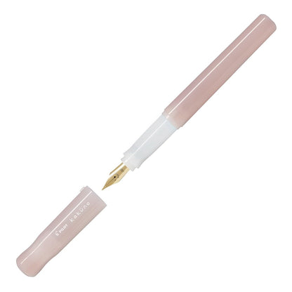 Pilot Kakuno Fountain Pen Madoromi Color Series, Gold (Smiley Face) Fine Nib, Perfect for Beginners and Creative Expression, Pink, PFKA-1MDPF