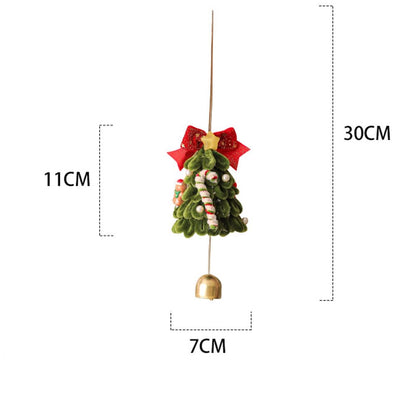 2PCS Christmas Tree Bell Pipe Cleaner Ornaments - Handmade Festive Hanging Decor for Christmas Tree, Home