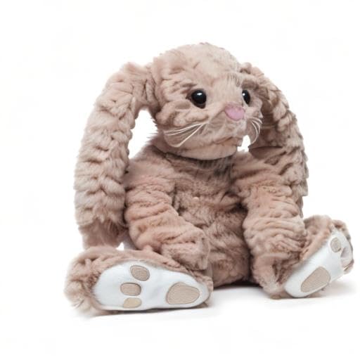 Bearington Bunny Plush Stuffed Animal - 10" Soft Taupe and White Rabbit Toy with Fluffy Fur and Long Ears - Cute Easter Bunny Plushie Gift for Kids, Toddlers, and Babies - Soft Rabbit Toy for Spring