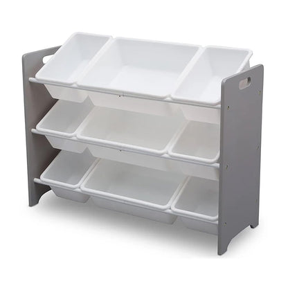 Delta Children MySize 9 Bin Plastic Toy Organizer - Greenguard Gold Certified, Grey