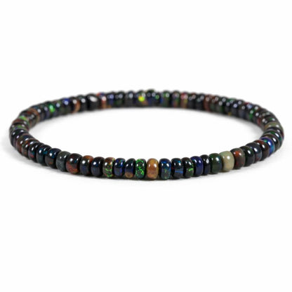 GEMS OF BAY Opal Bracelet (6 Inches, Black)