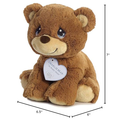 Aurora® Inspirational Precious Moments™ Charlie Bear Stuffed Animal - Cherished Memories - Enduring Comfort - Brown 8.5 Inches