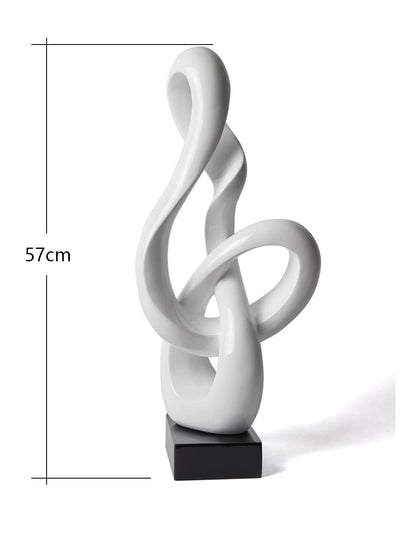 NENBOLEC Music Note Statue Treble Clef Sculpture Modern Home Decor Piano Gift Art for Bookshelf Desktop Office Table Home White 23 Inch