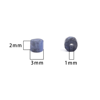 BEADIA Natural Blue Sodalite Spacer Beads Caps Flat Round Loose Beads for Beading Jewelry Making 3mmx2mm 38cm