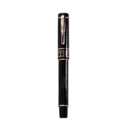 Conklin Hippocrates Fountain Pen in Black – Medium Nib, Luxury Writing Instrument with 18K Gold-Plated Trim – Ideal for Doctors, Medical Professionals & Collectors