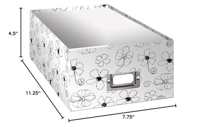 Pioneer Photo Albums B-1BW Photo Storage Box, Floral Design