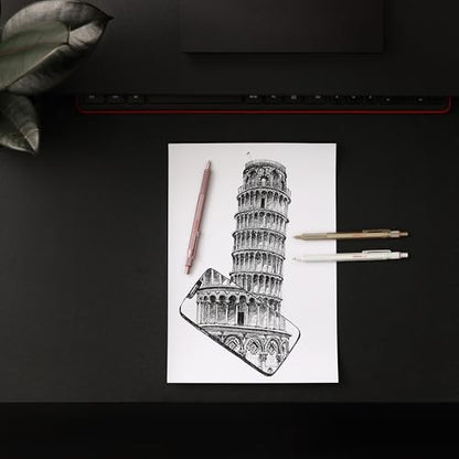 Rotring 600 Metallic Metal Ballpoint Pen, Medium Point, Black Ink, Pearl White Barrel, Refillable, 1 Count - Smooth Writing, Style, Comfort, Non-Slip Grip
