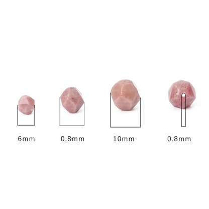 BEADIA Faceted Natural Red Wood Marble Stone Round Beads 8mm 36cm/Strand for Jewelry Making