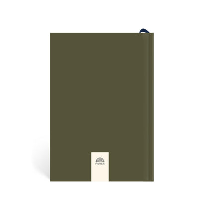 Papier Shine Finance Planner - Olive Hardback | Track Expenses, Savings, Outgoings | Undated | Includes Money Tracker, Daily & Monthly Calendar, & Monthly Budget Section | Budgeting Gift For Students
