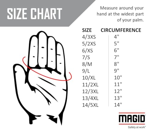 MAGID T-REX Flex Series Sandy Nitrile Coated Knit Impact Gloves, 1 Pair, 10/XL, TRX400