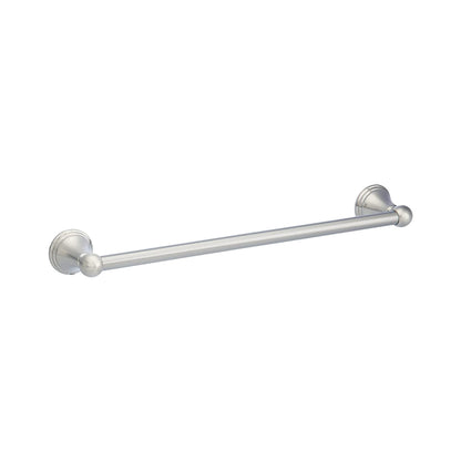 Amazon Basics 5 Piece Bathroom Hardware Set, Satin Nickel, Towel Bar, Toilet Paper Holder, Towel Ring, Robe Hook, AB-BR817-SN