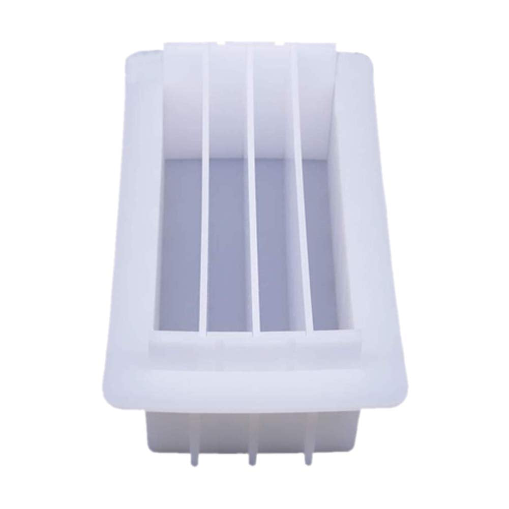 JOONOR Silicone Loaf Soap Mold Dividers 8" Acrylic Partition Clapboard Rectangular White Mould DIY Handmade Swirl Making Tool