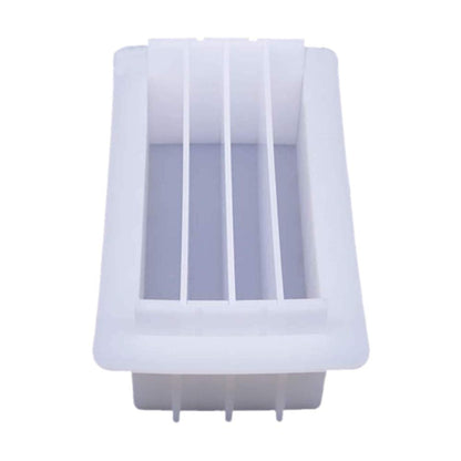 JOONOR Silicone Loaf Soap Mold Dividers 8" Acrylic Partition Clapboard Rectangular White Mould DIY Handmade Swirl Making Tool