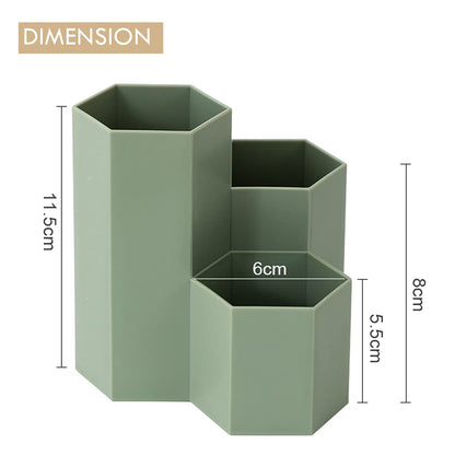 Saikvi Pencil Organizer Pen Holder for Desk Pens Cup Small Desk Organizer Cute Pen Holder for Office,School and Home (Green, 4)