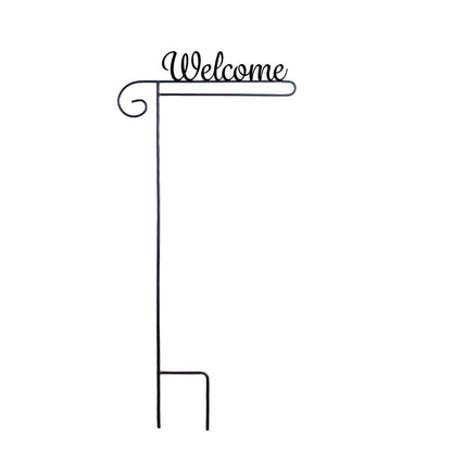 Briarwood Lane Wrought Iron Welcome Garden Flag Stand Holder