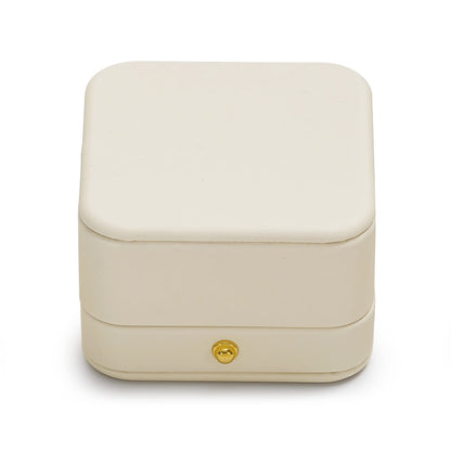 Oirlv Premium Leather Necklace Gift Box White Necklace Boxes for Jewelry Gift Velvet Interior Pendant Box