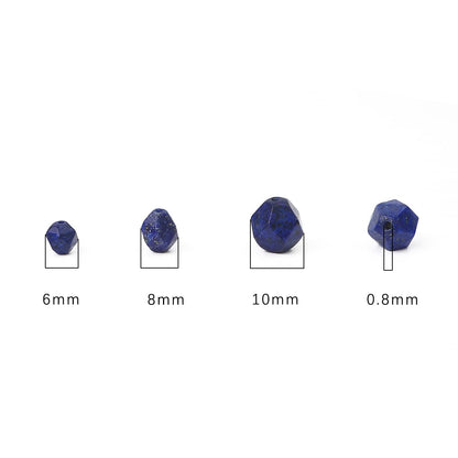 BEADIA Faceted Natural Lapis Lazuli Stone Round Beads 6mm 36cm/Strand for Jewelry Making