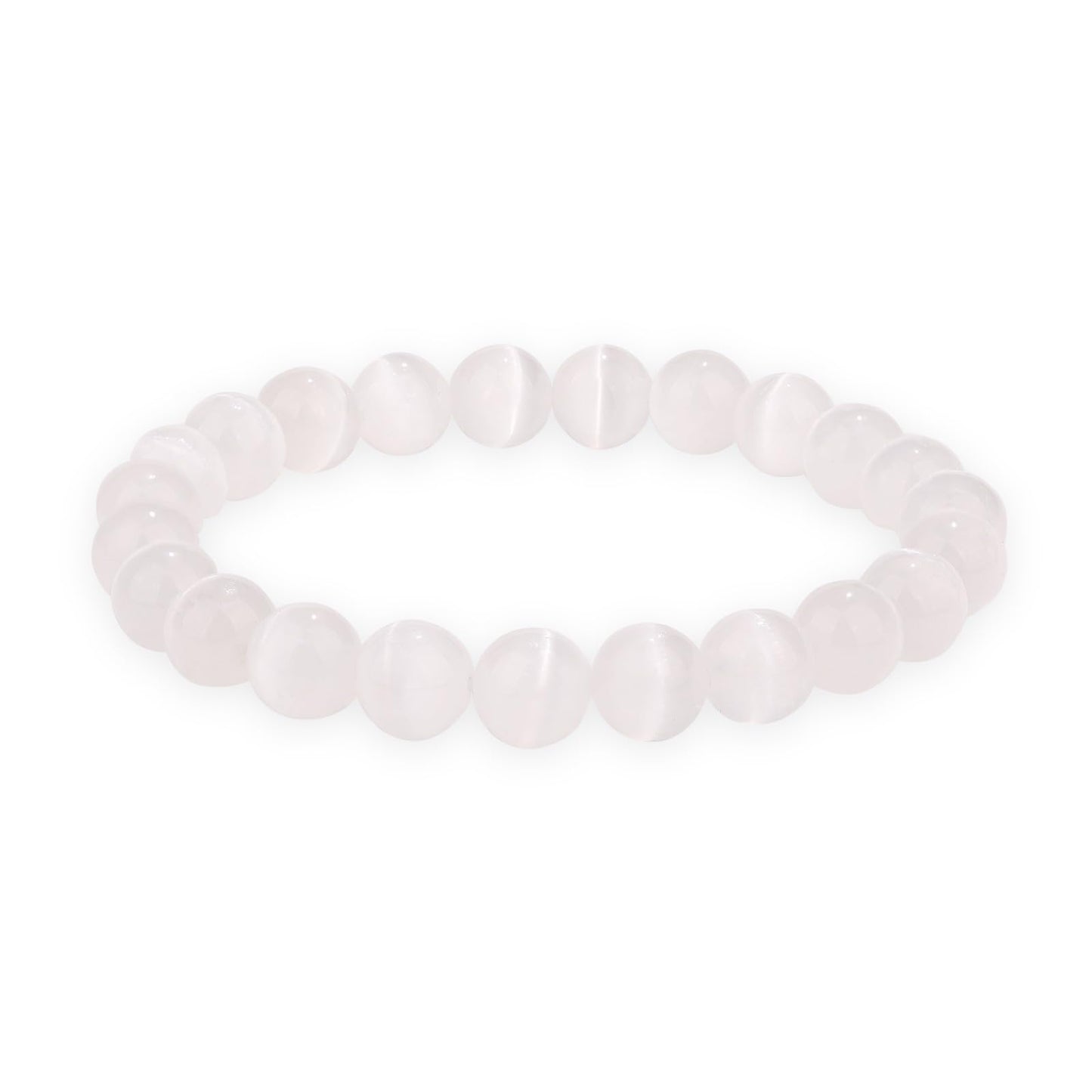 Crystal Vibe Purification Bracelet – Selenite Bracelet for Cleansing Peace – Natural 8mm Healing Gemstone Beaded Bracelet