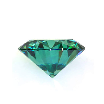 GEMHUB Diamond Loose Stone 2.25 Ct Round Brilliant Cut, Use for Pendant/Ring Genuine Moissanite Green Loose Gemstone