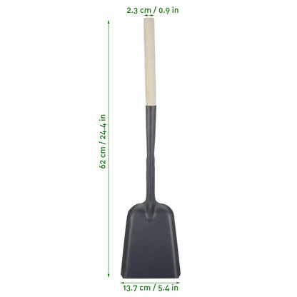 Ash Shovels Fireplace with Long Handle - 24 in Heavy Duty Iron Hot Ash Shovel for Wood Stove Fire Pit Charcoal Grill Pizza Oven Kitchen Camping Gardening Indoor Outdoor