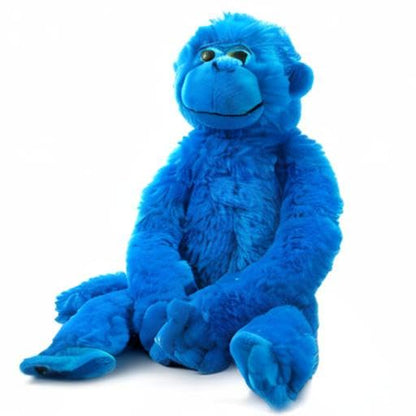 The Petting Zoo Monkey Stuffed Animals, Plush Toys for Girls and Boys, Rainbow of Colors-20 Inches (Blue)