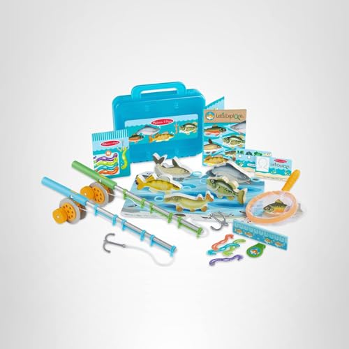 Melissa & Doug Let’s Explore Fishing Play Set – 21 Pieces Toy Fishing Set for Toddlers and Kids, Pretend Play Toy, Learning Toys for Kids Ages 3+ - FSC-Certified - FSC Certified