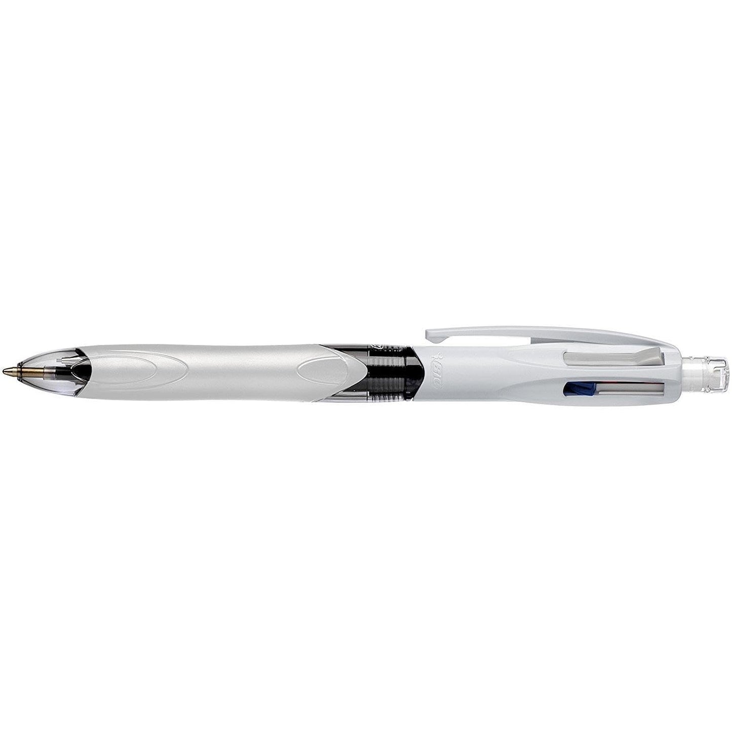 BIC 4 Colours Multifunctional Ballpoint Pen and HB Pencil Combo - Set of 12 - All in One Writing Instrument with Built in Eraser