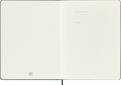Moleskine Notebook, Extra Large, Ruled, Myrtle Green, Hard Cover (7.5 x 9.75)