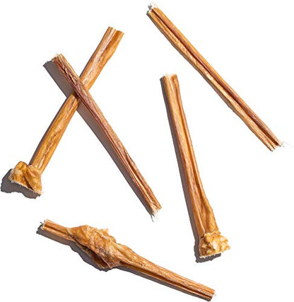 Jack&Pup for Dogs Bladder Bully Sticks for Small Dogs - 6 Inch Baby Bully Stick Dog Chew, Premium Grade All Natural Gourmet Puppy Treat Chews - for Teething Puppies (10 Pack)