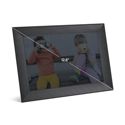 Aura Carver HD WiFi Digital Picture Frame, 10.1”, Add Photos with Aura App, Free Unlimited Storage - Wirecutter’s Pick for Best Digital Photo Frame 2022 - Gravel