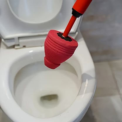 Heavy-Duty Air Pressure Toilet Drain Cleaner, Designed to Unclog Pipes, Featuring a Toilet Suction Cup And Effective for Sinks And Showers, with an Ergonomic Handle for Ease of Use.