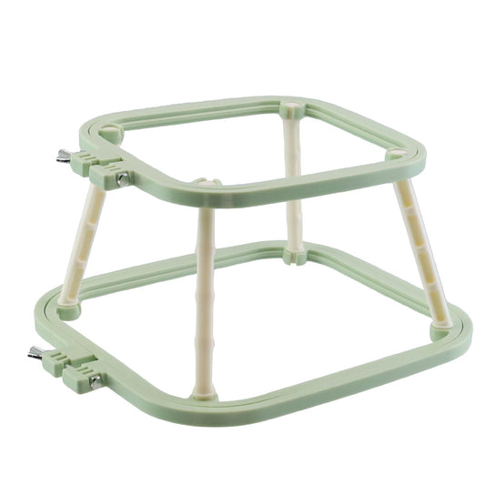 UTALIND Adjustable 2-Layer Embroidery Stand/Punch Needle Frame – Portable ABS Hoop Holder for Cross Stitch, Quilting & Sewing Crafts, Green Small Size