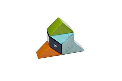 6 Piece Tegu Pocket Pouch Prism Magnetic Wooden Block Set, Nelson