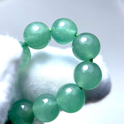 HAIXIAN Unisex Dongling Jade Natural Gemstone Bracelet, Elastic Adjustable Quartz Crystal Gemstone Bracelet Jewelry for Men Women (A1_Dongling Jade)