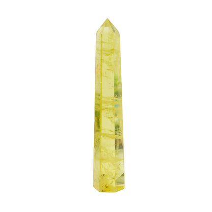 Apengshi 1PCS Natural Crystal Citrine Tower 5.9"-6.3" (15-16cm) 6 Faceted Single Point Prism Healing Crystal Wand for Meditation Reiki Chakra Therapy