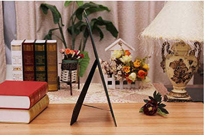 Cq acrylic 4x6 Glass Picture Frame,Silver Mirrored for Photo Display Stand on Tabletop,Pack of 2