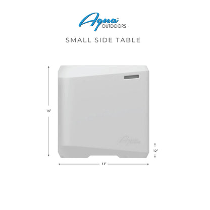 Aqua Outdoors - Small Side Table - for Inside Pool, Sun Shelf & Patio Surfaces - Designed for Shallow Shelves Up to 10” - Compatible with All Pools - Poolside & Sun Deck Tanning - Sandstone Granite