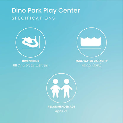 INTEX Dino Park Inflatable Kiddie Pool: Inflatable Kids Pool with Water Sprayer and Slide – Splash Pad – 79" x 62" x 27" – Ages 3+