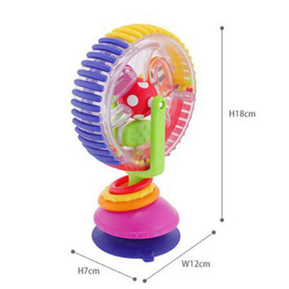 shenruifa Ferris Wheel Toy, Colorful Rotating Ferris Wheel Toy Dining Table Cart Sucker Toy Baby Stroller Early Education Toy with Suction Cup Base (Colorful)