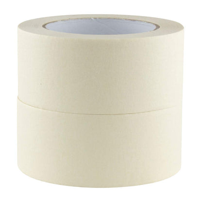GTSE Masking Tape, 2 Pack, 2 inches x 55 Yards (164 ft), General Purpose Beige Multi-Surface Tape for Painting, Labeling and Craft, 2 Rolls